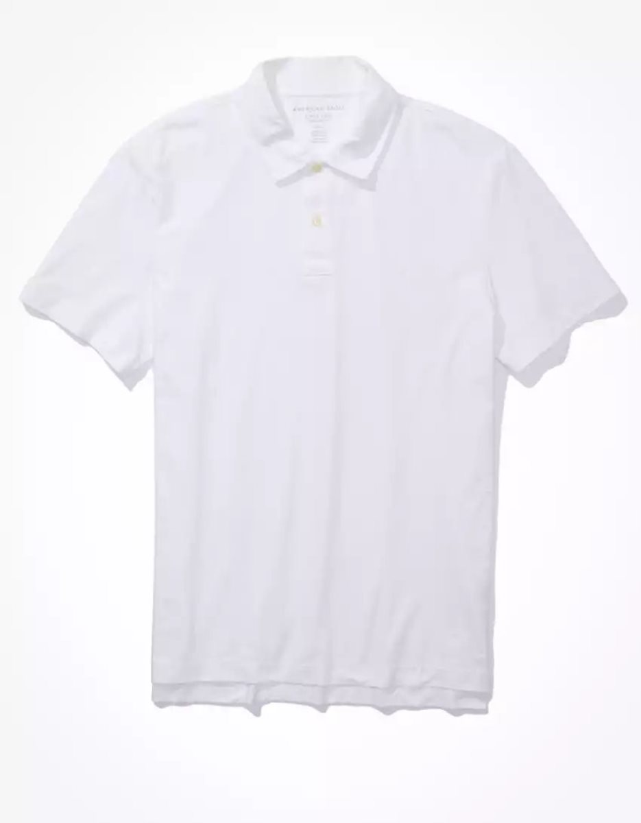 Polos American Eagle AE Super Soft Legend Jersey Blanche Homme | GJB-46785045